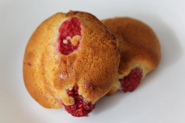 biscoitos de baunilha e framboesa
