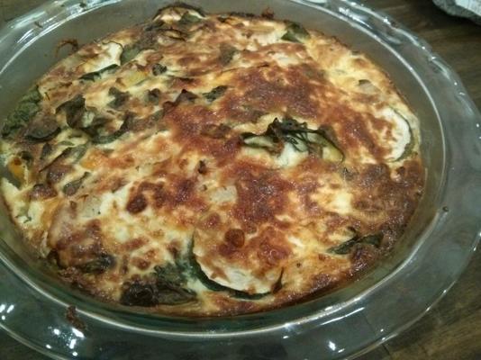 Quiche crustless de bytes de orçamento