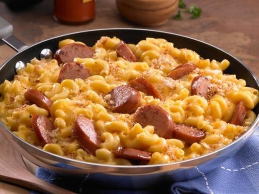 johnsonville frigideira mac e queijo e kielbasa