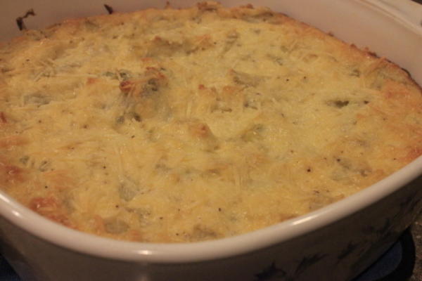 bubblinandrsquo; torta de alcachofra e creme de queijo