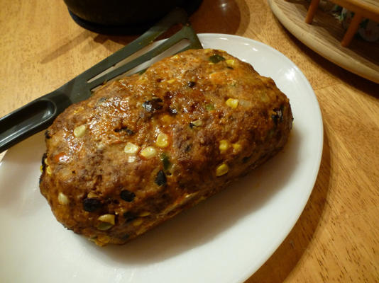 bolo de carne de frango e chouriço
