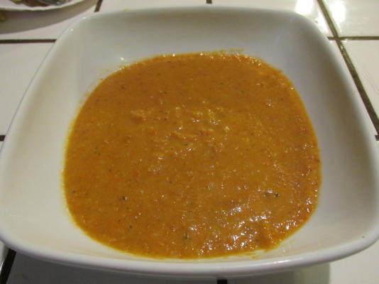 creme vegetariano (ou vegan) de sopa de cenoura