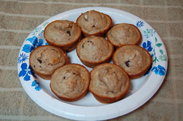 muffins de café da manhã com banana split