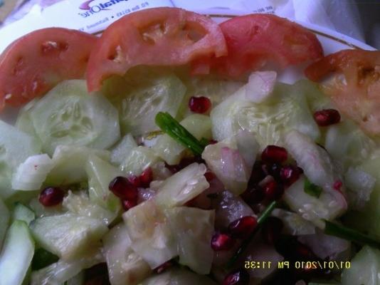 salada de pepino pomegrante