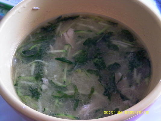 sopa de espinafre de abobrinha Omã