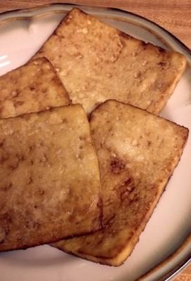 tofu assado com gergelim de soja