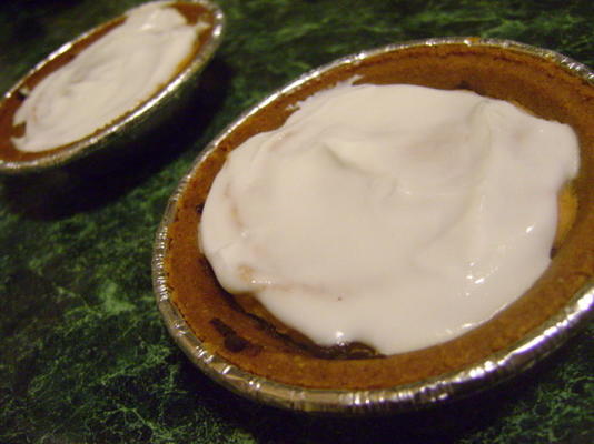mini cheesecakes de abóbora com três camadas