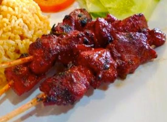 tandoori frango satay aperitivos (facilitada)