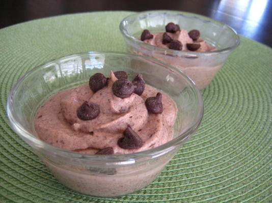 mousse de ricota de chocolate amaretto