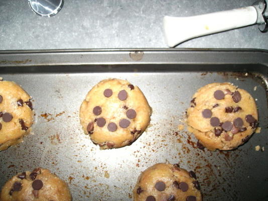 bolinhos de microplaqueta de chocolate chewy do smiley