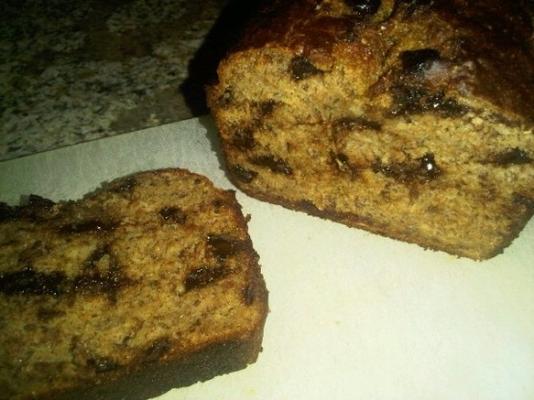 pão de lascas de chocolate com linho