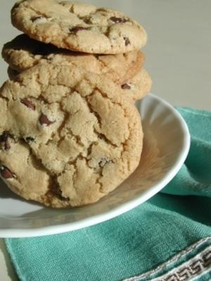 biscoitos com gotas de chocolate sem glúten (sem glúten, ovos, laticínios)