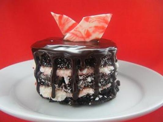 mini bolos de hortelã-pimenta chocolate fudge