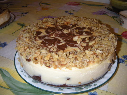 cheesecake de redemoinho de brownie júnior