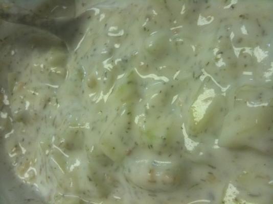 tzatziki (molho de pepino-iogurte grego)