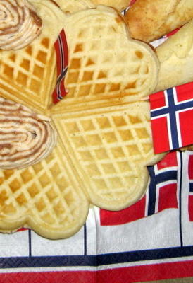 deliciosos waffles noruegueses