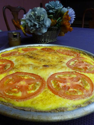 quiche de milho em crosta de tef