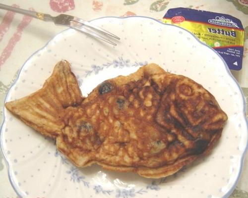 panqueca em forma de peixe (taiyaki)