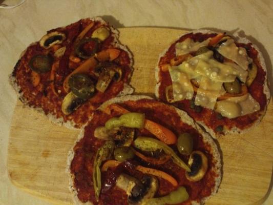 pizza integral rápida e fácil - vegetariana, vegan