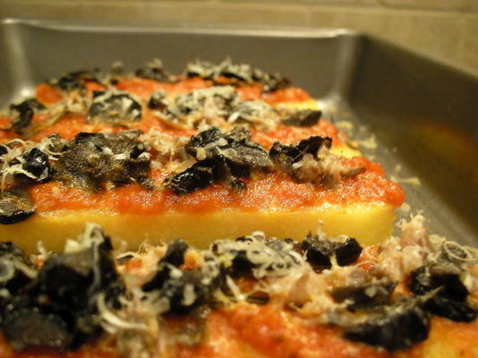 fácil polenta pizza aperitivo coze