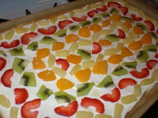 pizza de frutas de biscoito de açúcar