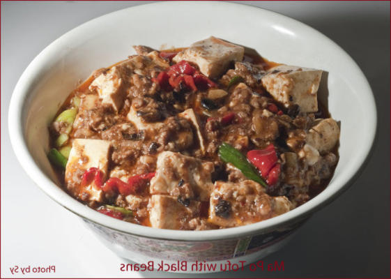 mapo tofu com feijão preto chinês sichuan estilo