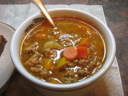 a sopa de hambúrguer de jason