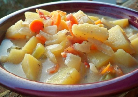 sopa de batata saudável fogão lento