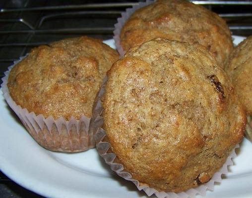 muffins de farelo de maçã de geladeira
