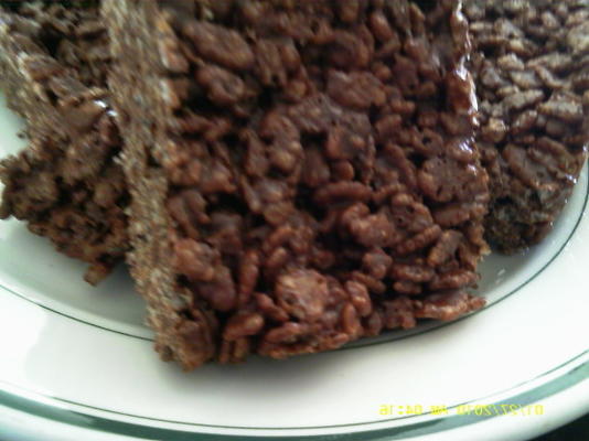 barras de chocolate krispie arroz