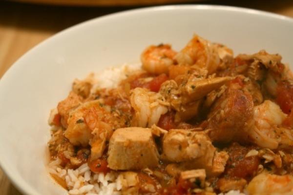 coisas de gumbo do jambalaya de tom
