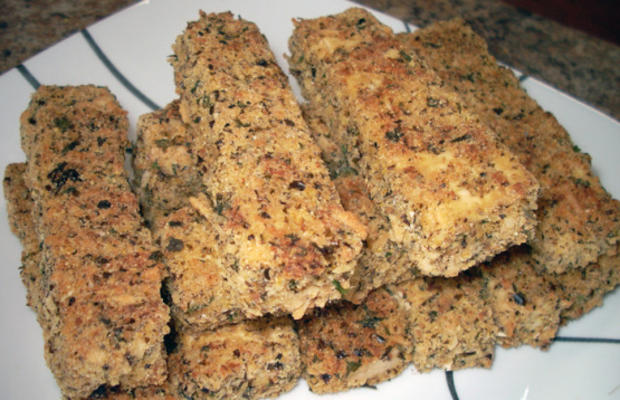 varas de peixe tofu