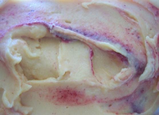 sorvete de pêssego e framboesa