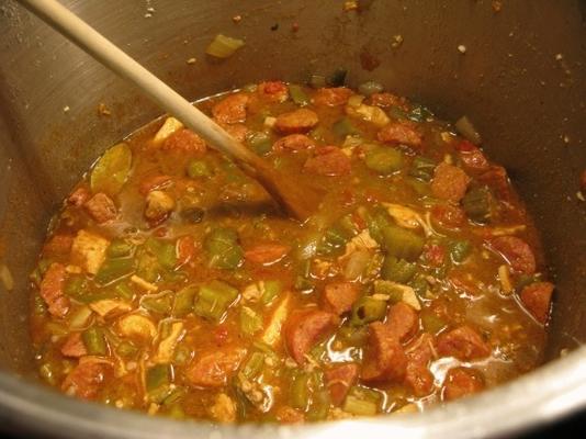 Frango de rho e linguiça
