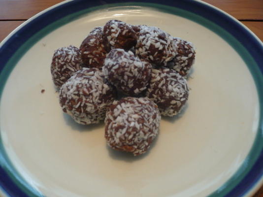 trufas de fudge de coco-laranja