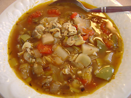 saudável manhattan clam chowder