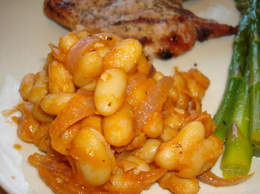 feijão cozido grego (fasolia)
