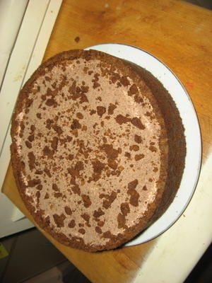 Cheesecake de mussarela de abóbora com mousse de chocolate