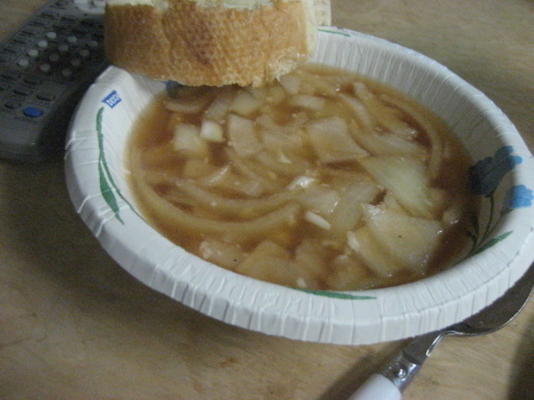 sopa de cebola francesa frenched