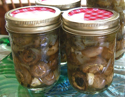 cogumelos marinados em conserva caseiros