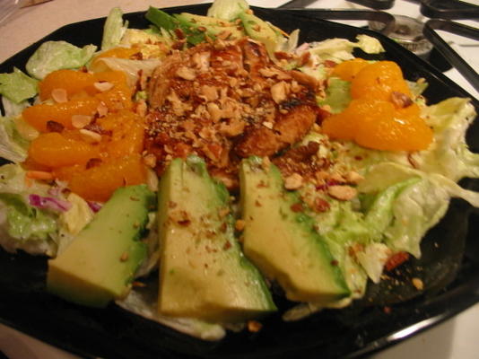 salada de frango mandarim teriyaki