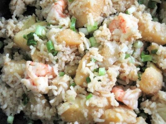 arroz de batata com camarão