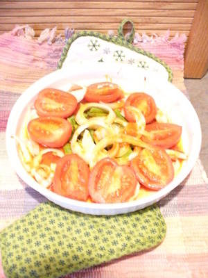 assado catalina roma tomates e vadallia cebolas