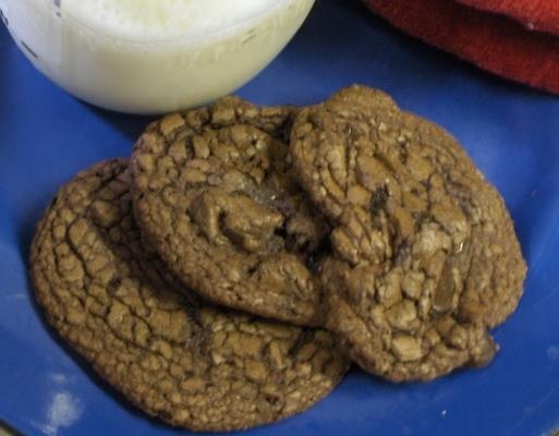 biscoitos de chocolate duplo vegan super fácil