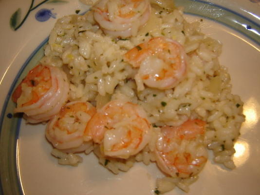 risoto de camarão, limão e estragão