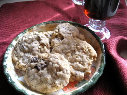 cookies de pedaço de chocolate de aveia - menor gordura
