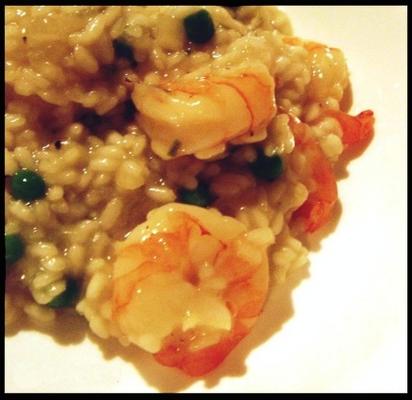 risoto de camarão com baixo teor de gordura