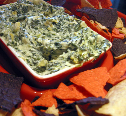 fácil e delicioso espinafre e alcachofra dip