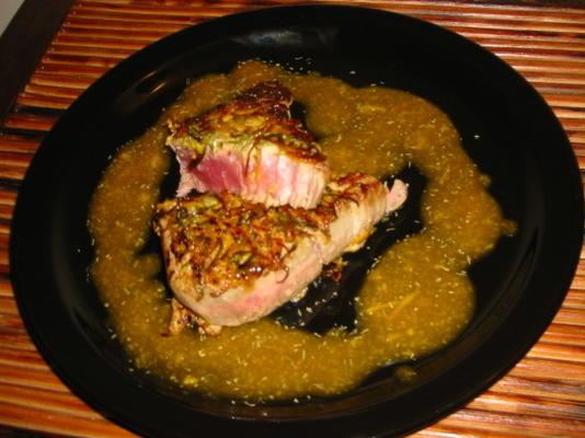 atum com crosta cítrica