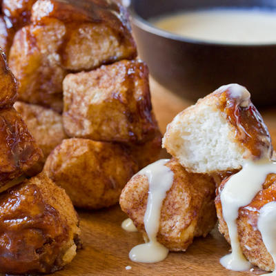 Monkey Bread with Bourbon Crme Anglaise